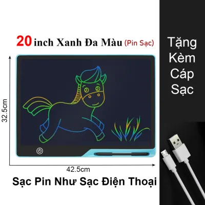 [20 Inch - Sạc Pin] Bảng Vẽ Điện Tử 13 Inch 16 inch 20 Inch Sạc Pin Bảng Viết Tự Xóa 20 Inch Đa Sắc Bảng Vẽ Tự Xóa 13 Inch 16 inch 20 Inch Sạc Pin Thế Hệ Mới - Dừa Shopkids