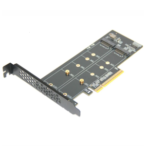 PCIe Version X16การขยาย NVMe สำหรับการติดตั้ง SSD METER.2คู่เร่งอัตราการถ่ายโอนข้อมูล