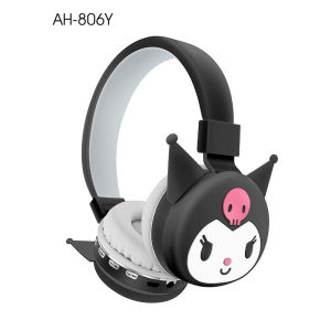 Sanrio Bluetooth Headphone Kitty Kuromi Wireless Headsets Cartoon Mic Foldable Lightweight Earphone Phones Laptop Gifts