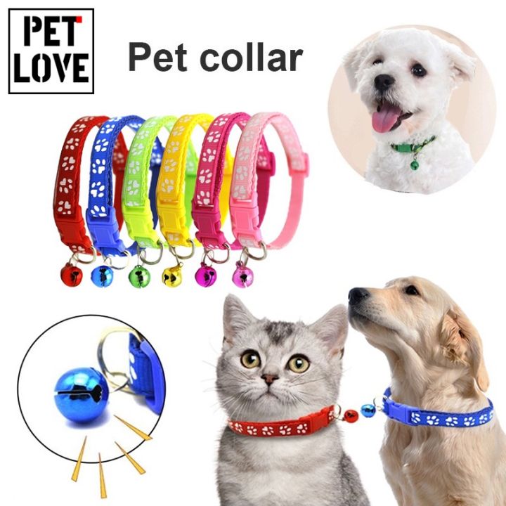 Collar Dog Paw Collar With Bell Safety Buckle Neck for Dog and Cat Puppy  Collar Accessories Lazada PH