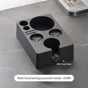 BINCOO Coffee Tamper Base Set Grounds Knocking Bucket Storage Base Coffee Machine Handle Bracket Tamper Powder Distributor Set Coffee Utensils 51/58MM