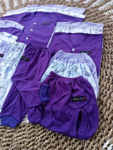 Seri Ungu 18 Pcs Baju Bayi Celana Bayi Perempuan Baru Lahir Gift Set Kado Baby merk Azmy Baby Premium 0-3 Bulan