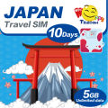 Happy Japan SIM Card - 10 Days 5GB Unlimited Data Prepaid Travel SIM (4G). 