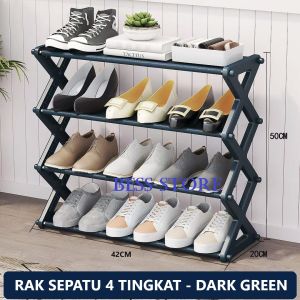 Rak Sepatu 4 Susun / Tempat Penyimpanan Sepatu & Sandal / Rak Serbaguna 4 Susun - (PILIH WARNA)