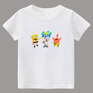 Tshirt kids kaos atasan oblong sablon karakter SPONGEBOB ESPOJA anak usia 1-12tahun