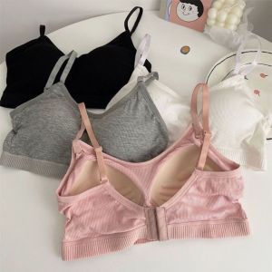 Áo bra nữ Cotton gân tăm kèm mút mỏng nâng đỡ định hình ngực - 727