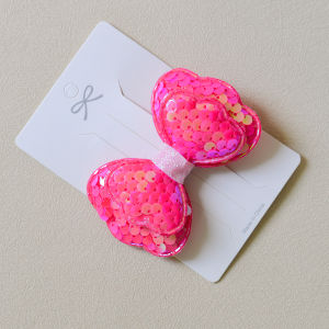 Childrens Hairpin Korean Double-layer Bow Sequins Girl Side Clip Cute Sweet Hair Clips Rubber Band Hair Tie Rings