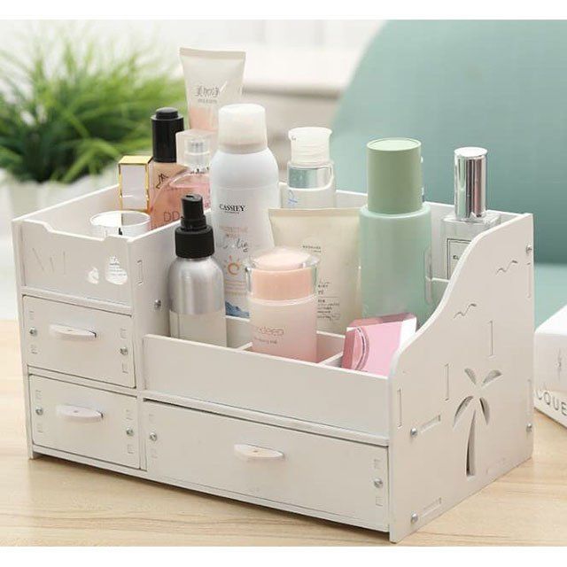 PROMO (BISA COD) Rak Hias Kosmetik Mini / Rak Kosmetik / Makeup Storage / Kotak Penyimpanan Skincare / Tempat Kosmetik / Rak Alat Tulis