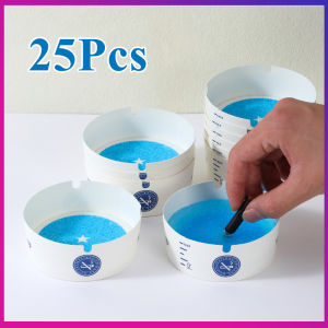 25Pcs High-end Disposable Paper Ashtrays Portable Thickened Smokeless Ashtray With Ash Absorbing Balm Disposable Ashtray