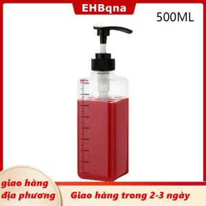 [COD] EHBqna 3PF Ship within 24 hours 500ml 1000ml chất lỏng Dispenser với quy mô cà phê Syrup nhỏ giọt chai với bơm thủy lực vòi phun đầu bếp mật ong Jar container