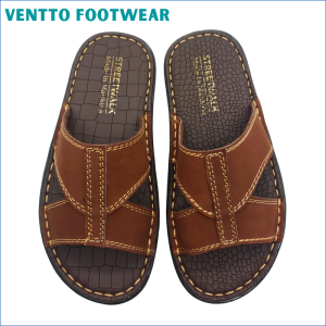 Ventto Footwear Marikina Made Leather Slippers for Men Marikina Made Leather Sandals for Men Balat na Tsinelas Panlalaki Slip On Leather Sandals Slippers (Item code: MDS-06)