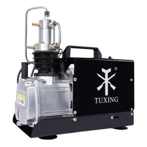 Tuxing TXES022 4500psi 300bar 30MPa PCP Adjustable High Pressure Air Compressor Submerged Gas Cylinder Filling High Pressure Pump （Auto Stop）