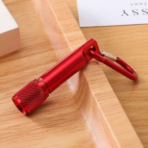 OUREAL Aluminum Body Mini Torch with Carabiner Super Bright LED Flashlight Keychain Portable Battery Powered Flashlight Key Ring Camping Use