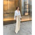 [ส่งเร็วพิเศษ!] PB505 TARA Long pants กางเกงทำงาน ขาบาน เอวสูง ซิปหลัง ทรงคลาสสิค มีไซร์ S M L เนื้อผ้าบาร์บี้ ผ้าดี การันตีคุณภาพ. 