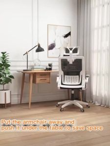 BAIERDI Ergonomic Office Computer Chair High Back Design Comfortable Seat With Adjustable Armrests For Home Working Gaming Study