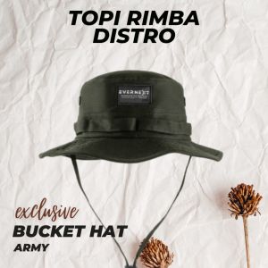 Topi Rimba Pria Wanita Distro Bucket Hat Travelling Outdoor Gunung Premium Branded