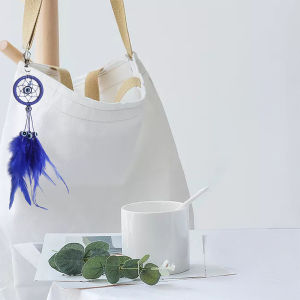 [Faster YG] Eyes Dream Catcher Pendant Keychain Hanging Ornament Dream Catcher Wall Hanging Pendant Hand Woven Feather Home Decoration