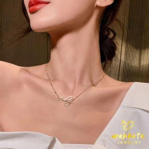 K75 Kalung Model Blakely Titanium liontin Ukir Nama Korea Style