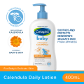 Cetaphil Baby Daily Lotion 400ml with Organic Calendula for Newborn| Gentle & Hypoallergenic | Almond & Sunflower Oil | 24-Hour Hydration | For Delicate Baby Skin | Pediatrician Approved. 
