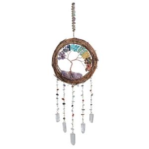 xpkQ Tree of Life Wind Chimes Dream Catcher Handmade Aesthetic Bedroom Sun Catcher To Hang Nordic Interior Modern Room Decoration R7Q2P