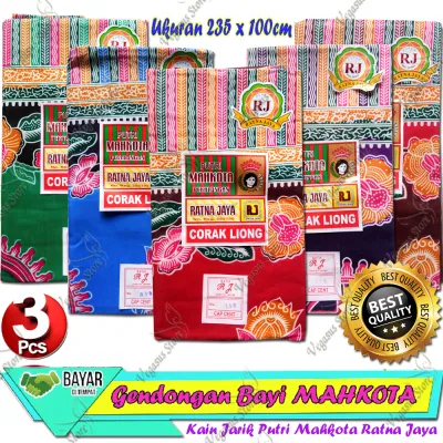 3Pcs Kain Gendongan Bayi Samping/Kain Jarik Selendang Putri Mahkota Cukin tradisional-Vegasus Store
