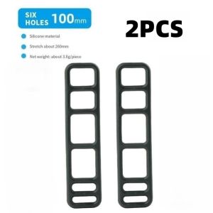 2Pcs Bicycle Headlight Taillight Silicone Belt Light and Durable Driving Mirror Recorder Fixed Rubber Strap Bicycle Accessories