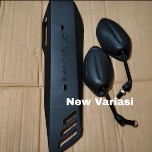 Paket 2in1 cover knalpot Vario 125/150 old/new + spion standar beat