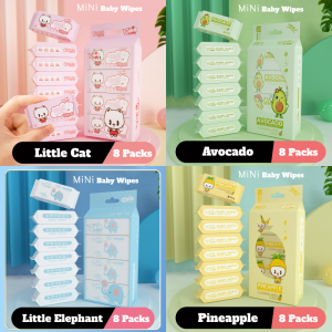 Mini Baby Wipes Wet Wipes Wet Tissue Bacteriostatic Rate 99.9% Travel Outdoor Spot Hygiene