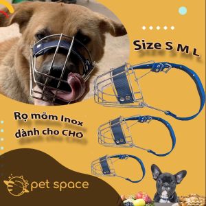 Rọ mõm chó Inox không gỉ size 3 size phù hợp mọi giống chó từ 10 - 60kg rọ mõm cho chó