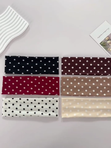 Soft Comfortable Sports Hair Band Lightweight Round Dot Headwear Stylish Yoga Hair Wrap For Fitness Activity