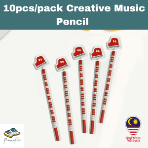 10pcs/lot Musical Note Cartoon Standard Wooden Pencils Stationery for Kids