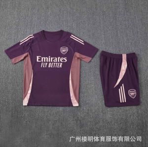 AU Old-style short-sleeve training suit set with double zipper pockets football suit quick-drying breathable personalized t Shirt