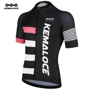 KEMALOCE Navy Blue Cycling Jersey Men Classical Vintage Breathable Coolmax Unique Bicycle Shirt Anti Uv Road Race Youth Tight Bike Wear Shirts