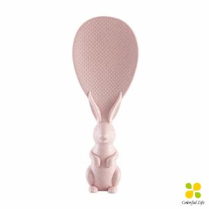 CLM ทัพพีตักข้าว ทัพพีตักข้าวรูปกระต่ายน่ารัก ล้างง่าย ตั้งได้ ข้าวไม่ติดทัพพี Wheat straw rice spoon