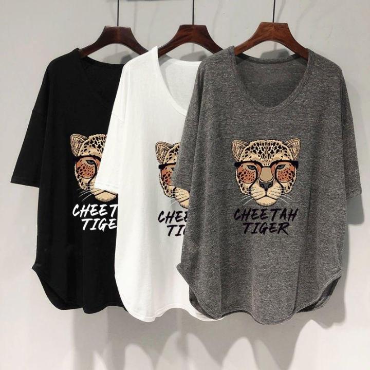 เสื้อยืดสาวอวบอ้วนไซส์ใหญ่ oversize เสื้อผ้าแฟชั่นฤดูร้อนมาใหม่ เสื้อโอ ...