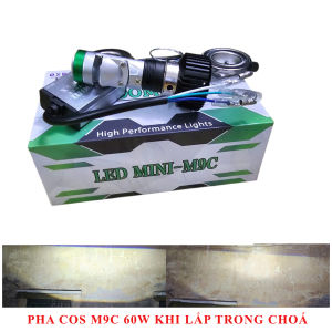 [Ảnh thật] Đèn pha led M8C 40W tí hon lắp Dream Wave Sivvv các loại xe chân đa năng