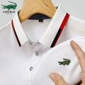 Large Size Embroidery for Men Short-sleeve Business Polo Shirt. 