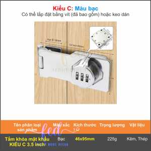 Khóa mật khẩu chống trộm tủ hồ sơ tủ đựng quần áo khóa cửa đôi khóa ngăn kéo đẩy (loại dày chắc chắn)