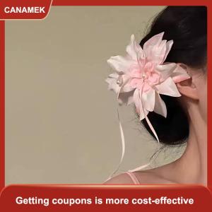 【CANAMEK 】 Bohemian Vacation Style Flower Hair Clips Fashion Simulation Flower Hairpin For Women Girls Sweet Hair Accessories Gifts