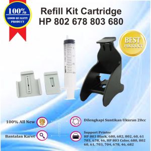 Refill Kit HP 680 682 Toolkit Penyedot Tinta Cartridge Printer 2135 2335 2336 2337 4176 1216 2775