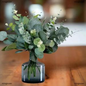 [COD] mingxuan 5pcs set Artificial Flowers Plant Bridal Bouquet Wedding Wreath Dining Table Center Home Room Party Decor