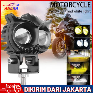 2Pcs Lampu Tembak Laser Led D2 OWL 2 Warna Putih Kuning Jauh Dekat Super Terang