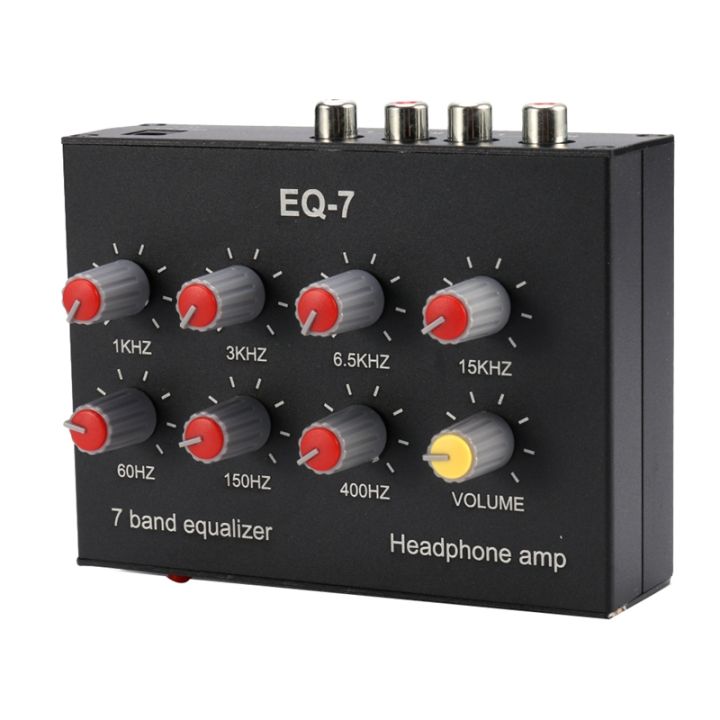 EQ-7 Car Audio Headset Amplifier 2 Channel Audio Mixer Equalizer ...