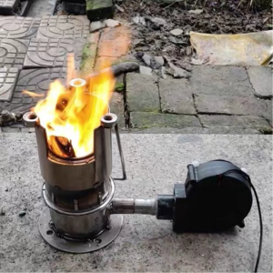 9733 12V Air Blower Low Noise Stove Barbecue Stove Fan Multifunctional Household BBQ Tool for Heating Stove Grill