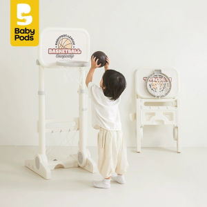 Bộ vận động 3 môn kết hợp: Bóng đá - Bóng rổ - Golf cho bé Babypods (xếp gọn tùy chỉnh độ cao)
