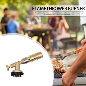 Camping Gas Torch Multipurpose Welding Fire Maker FlameGun,Gas Blow Welding Torchs Automatic Flamethrower for Picnic Cooking BBQ Soldering Adjustable Blow