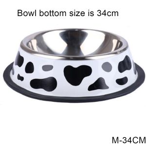 TRENY Quality Printed Cartoon Stainless Steel Pet Bowl Dog Bowl Cat Bowl Anti-Overturning Single Feeder Bowl 卡通不锈钢宠物碗猫狗食用盆