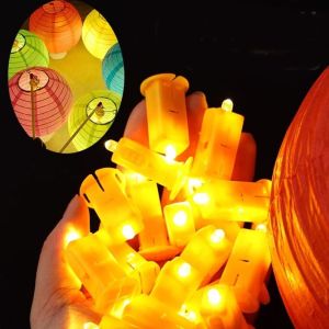 HI MIA 10pcs ไฟอิเล็กทรอนิกส์แบบเบา ตะเกียง LED ตะเกียง โคมไฟในตัว วัสดุดีไอวาย โคมไฟแสงโคมไฟ ง่ายต่อการใช้ ขนาดเล็กมากๆ หลอดไฟสาดแสง ปาร์ตี้งานปาร์ตี้