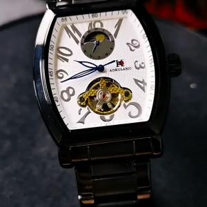 AOKULASIC Watch 100 Authentic Hollow out Automatic Mechanical Watch Luminous  Tourbillon 30M Waterproof Tonneau Multifunctional 5002-6 Atmospheric mens watch