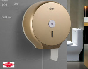 Hộp đựng giấy vệ sinh cuộn lớn nhựa PP trong nhà vệ sinh công nghiệp treo tường tặng kèm miếng dán và vít